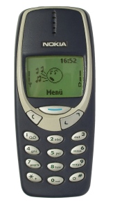 "Nokia 3310 blue R7309170 wp" by smial (talk) - Own work. Licensed under Free Art License via Wikimedia Commons - http://commons.wikimedia.org/wiki/File:Nokia_3310_blue_R7309170_wp.jpg#mediaviewer/File:Nokia_3310_blue_R7309170_wp.jpg